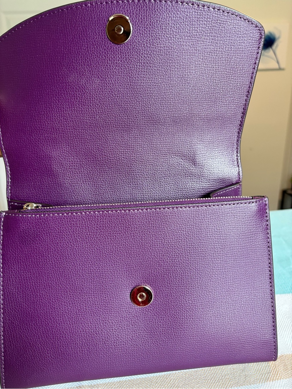 Kate Spade Darcy Top Handle Satchel Ripe Plum Leather Crossbody - Picture 9 of 10